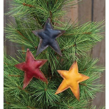 3 Set Fabric Star Ornaments - The Fox Decor